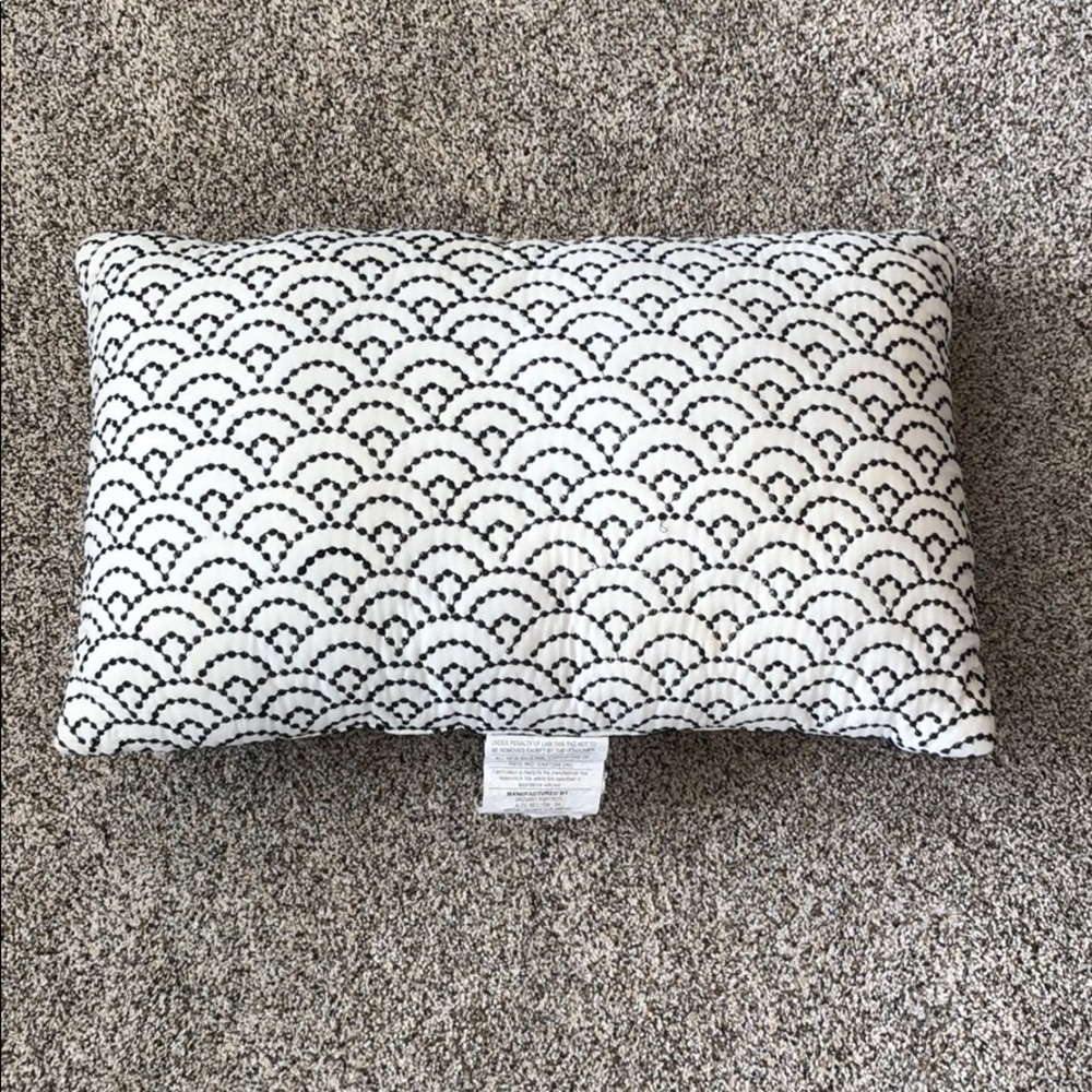 White and Black Decorative Pillow